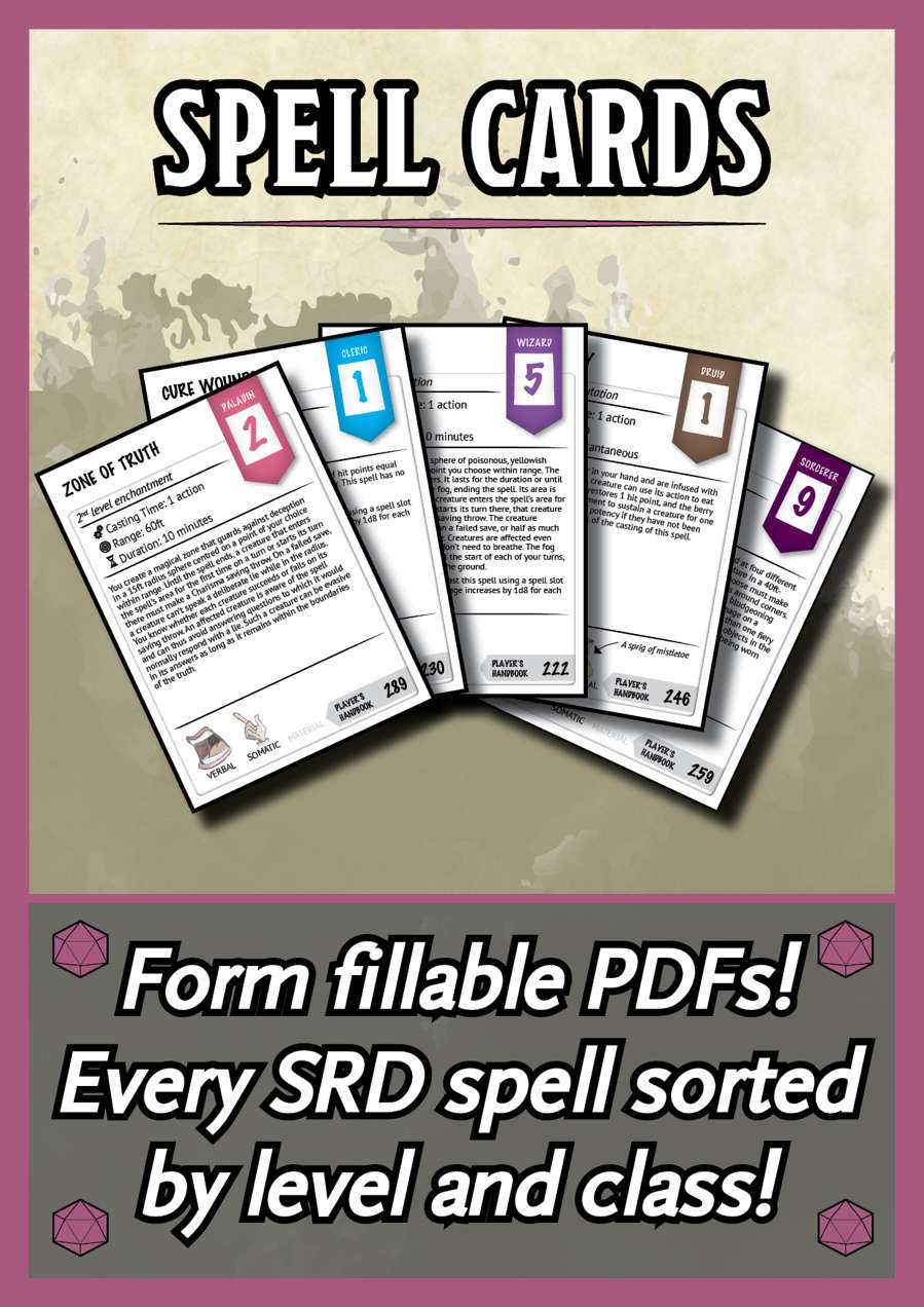 Thebrownfaminaz: D&d 5E Spell Card Template With Amscan Imprintable Place Card Template