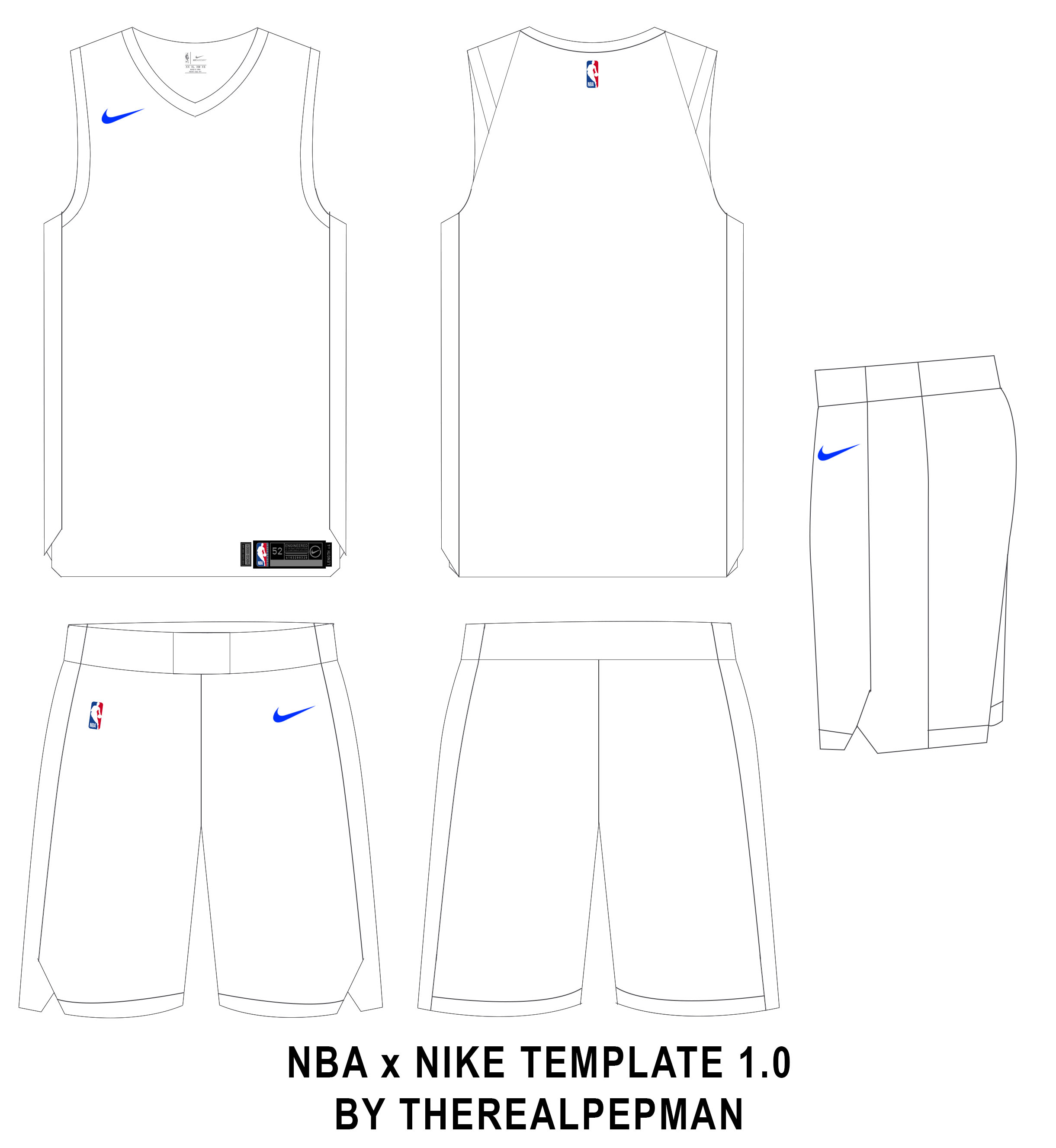 Therealpepman's Nike X Nba Template – Concepts – Chris Within Blank Basketball Uniform Template