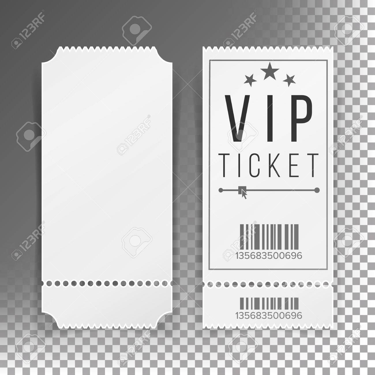 Ticket Template Set Vector. Blank Theater, Cinema, Train, Football.. Intended For Blank Train Ticket Template
