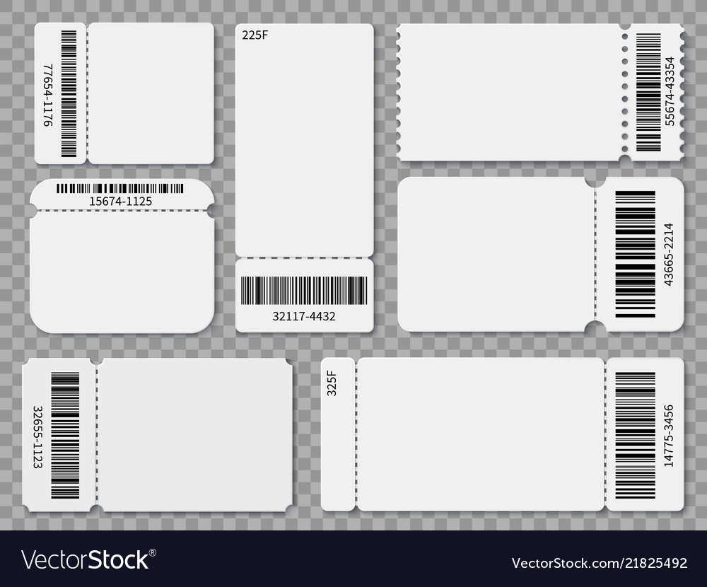 Ticket Templates Blank Admit One Festival Concert Vector Image In Blank Admission Ticket Template