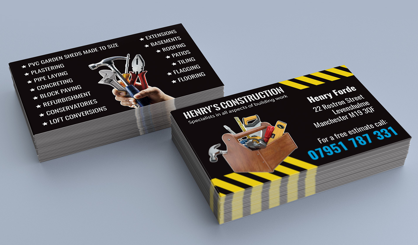 Top 28 Examples Of Unique Construction Business Cards Within Plastering Business Cards Templates