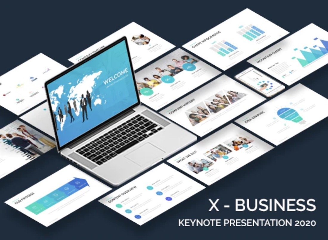 Top 37 Free Templates For Apple Keynote 2019 - Colorlib With Regard To Keynote Brochure Template
