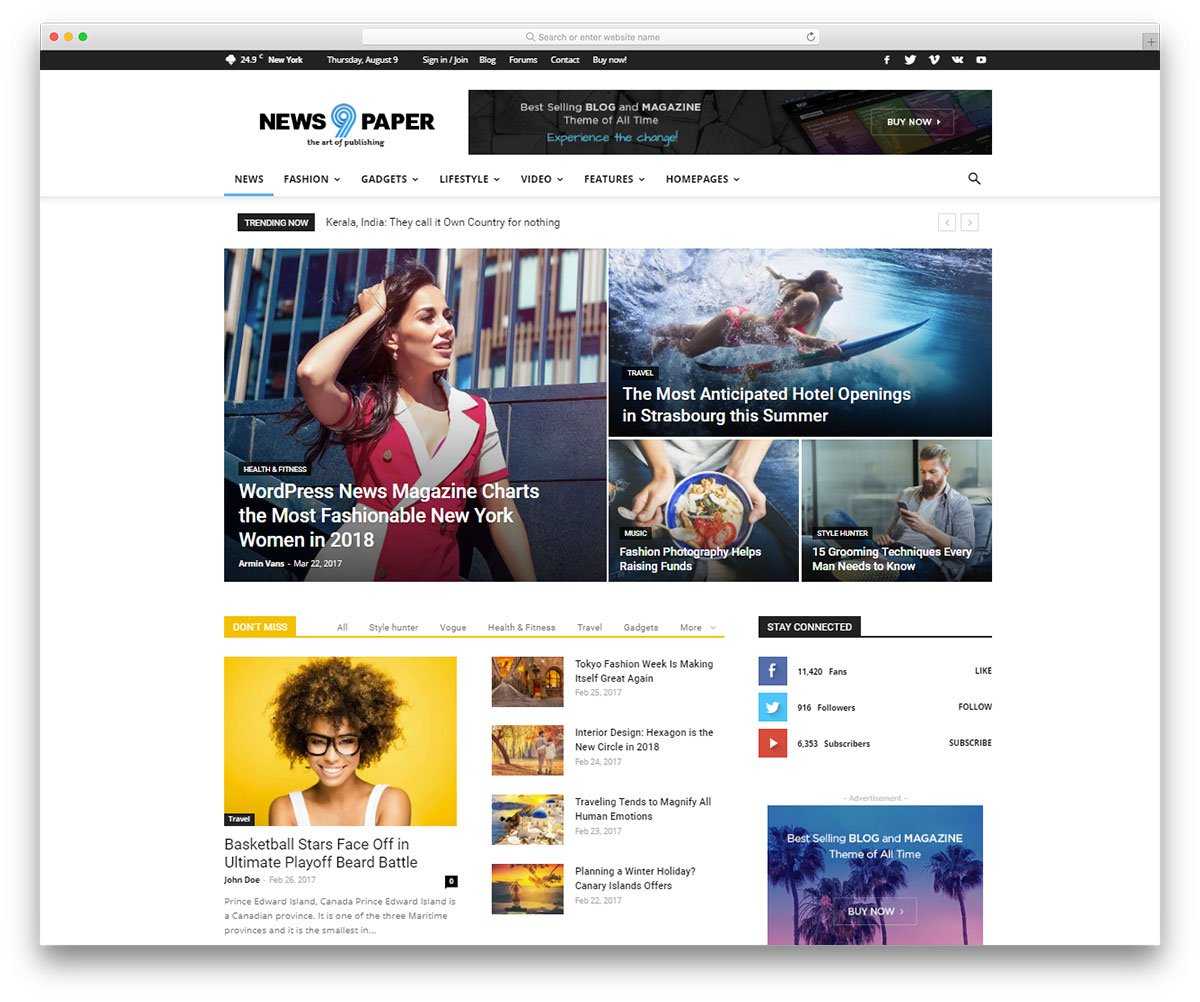 Top 50+ News Magazine WordPress Themes 2019 – Colorlib With Regard To Magazine Ad Template Word