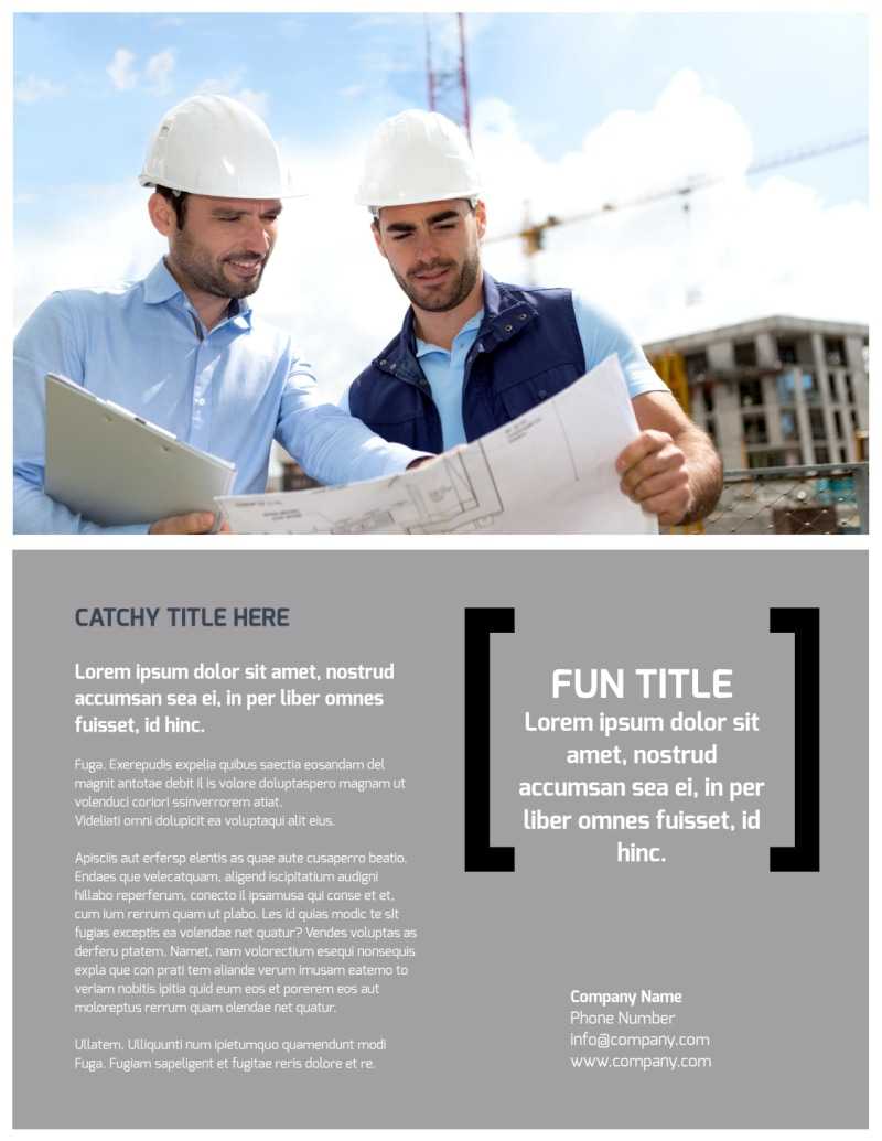 Civil Engineering Brochure Templates Free Download