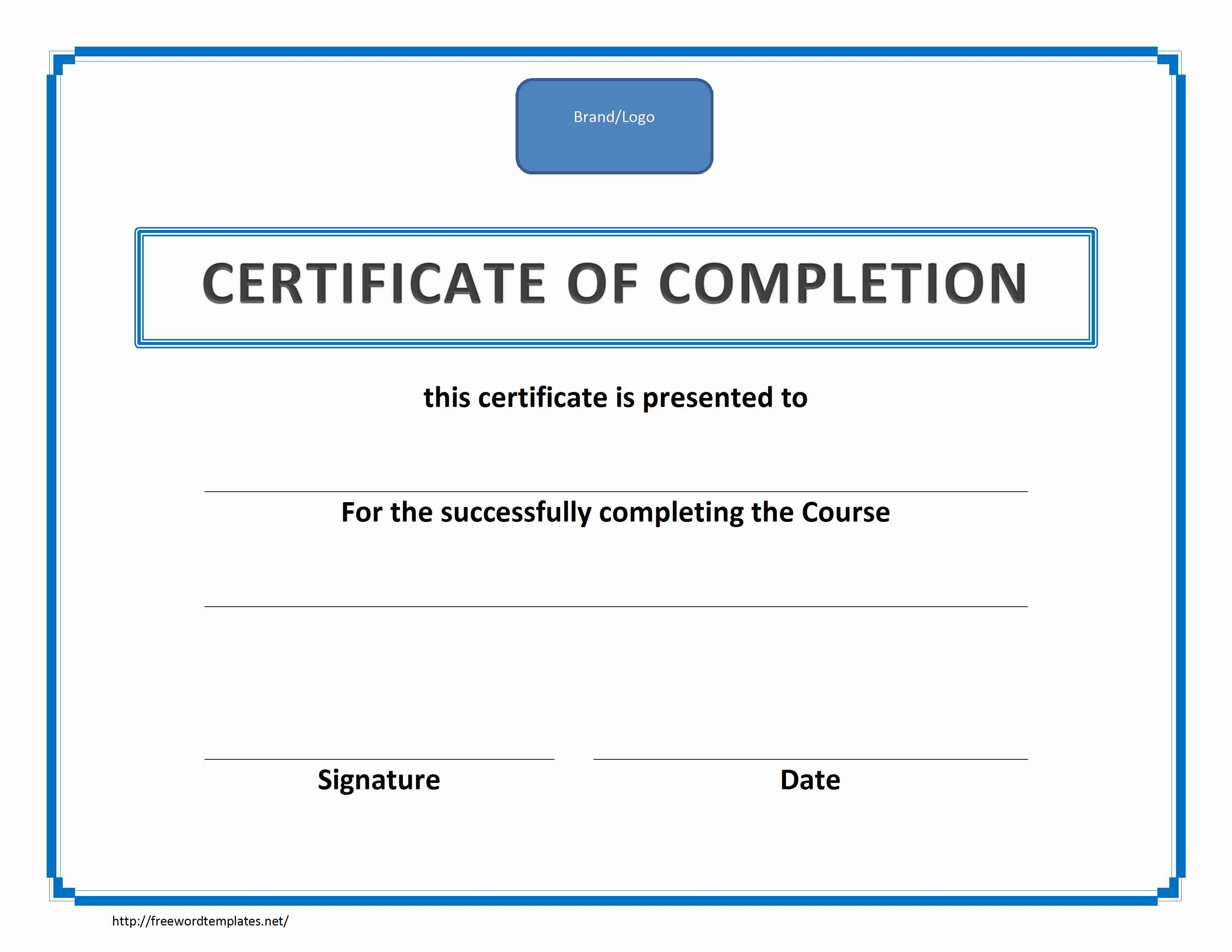 Training Certificate Template Word Format Inside Training Certificate Template Word Format