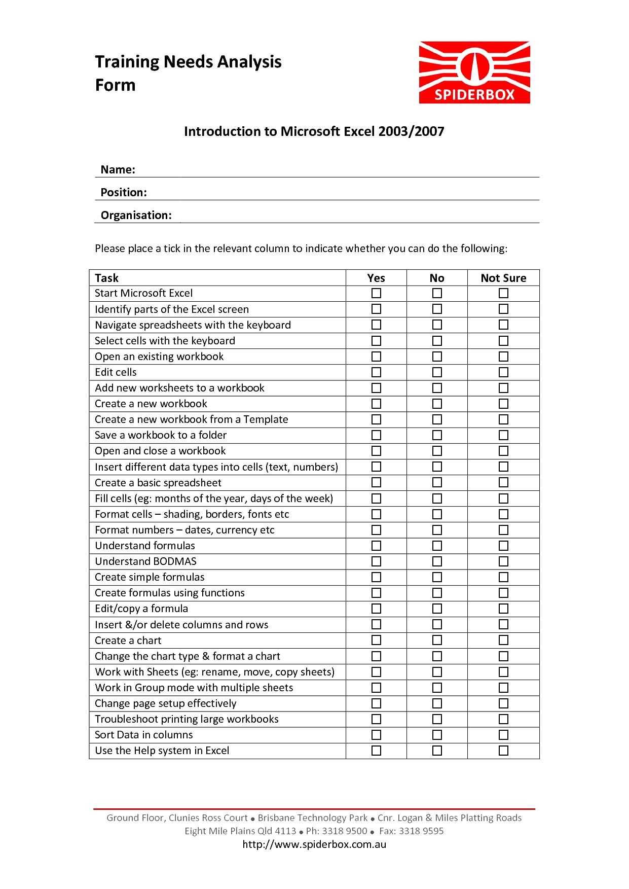 Training Needs Analysis Report Template - Atlantaauctionco Within Training Needs Analysis Report Template