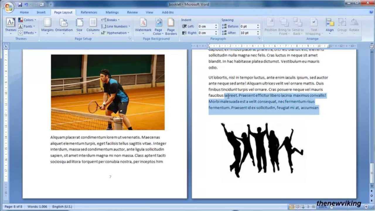 Transform Your Document Into A Booklet In Word 2007 Intended For Booklet Template Microsoft Word 2007
