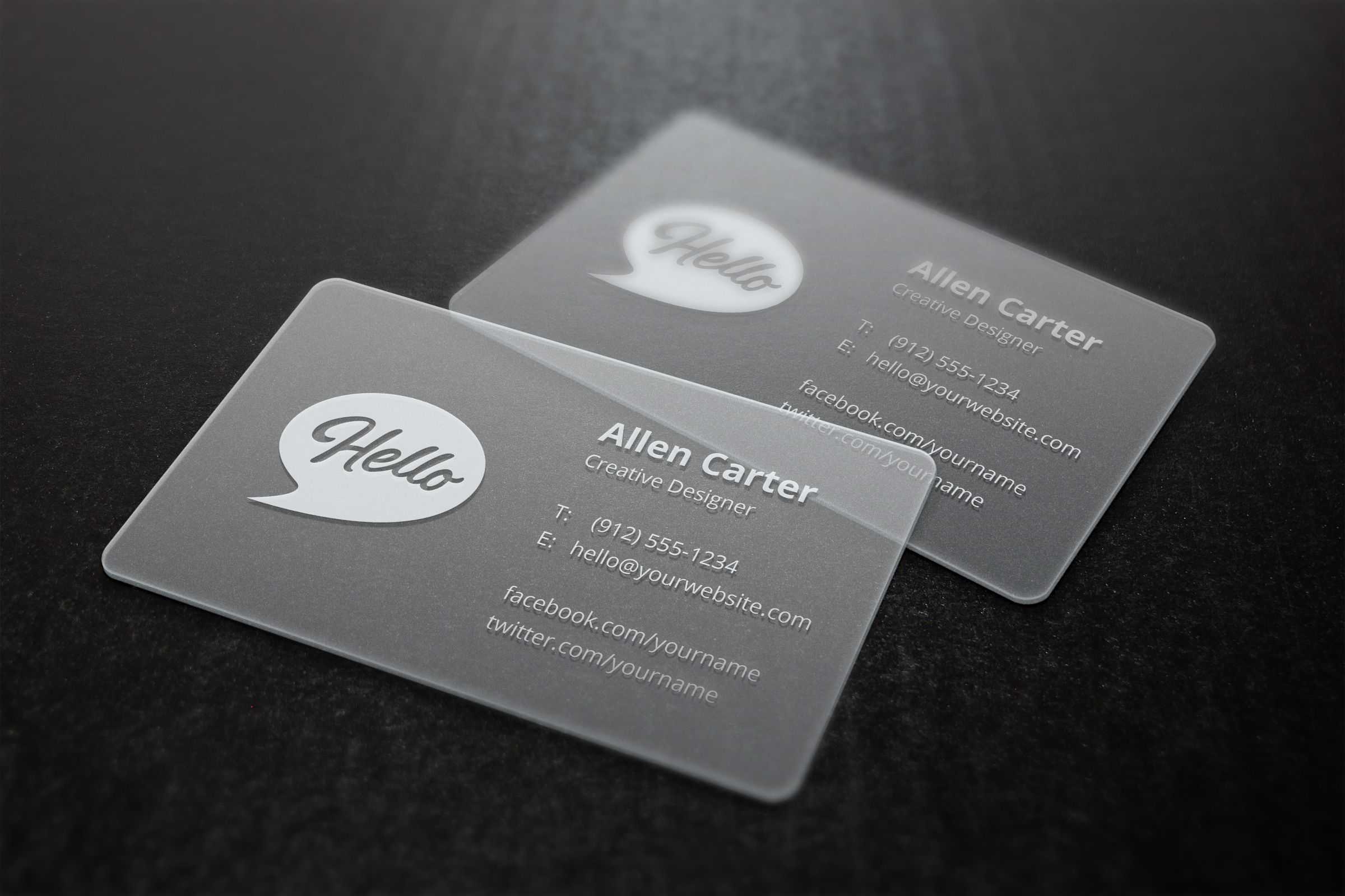 Translucent Business Cards Mockup | Design Resources With Regard To Transparent Business Cards Template