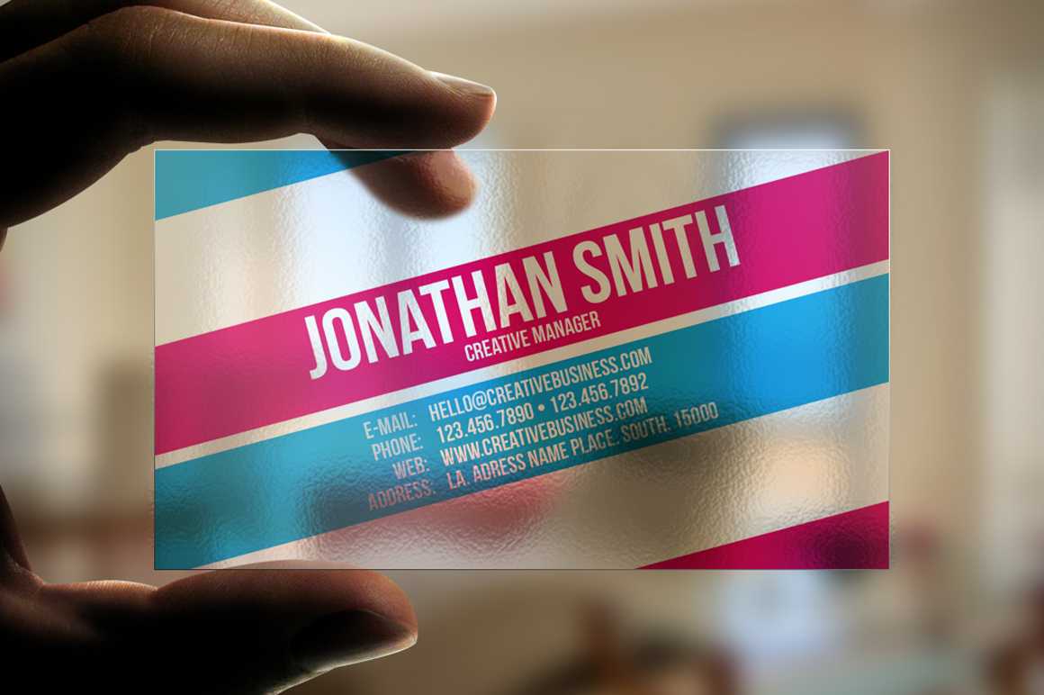 Transparent Plastic Business Card Template Inspiration Intended For Transparent Business Cards Template