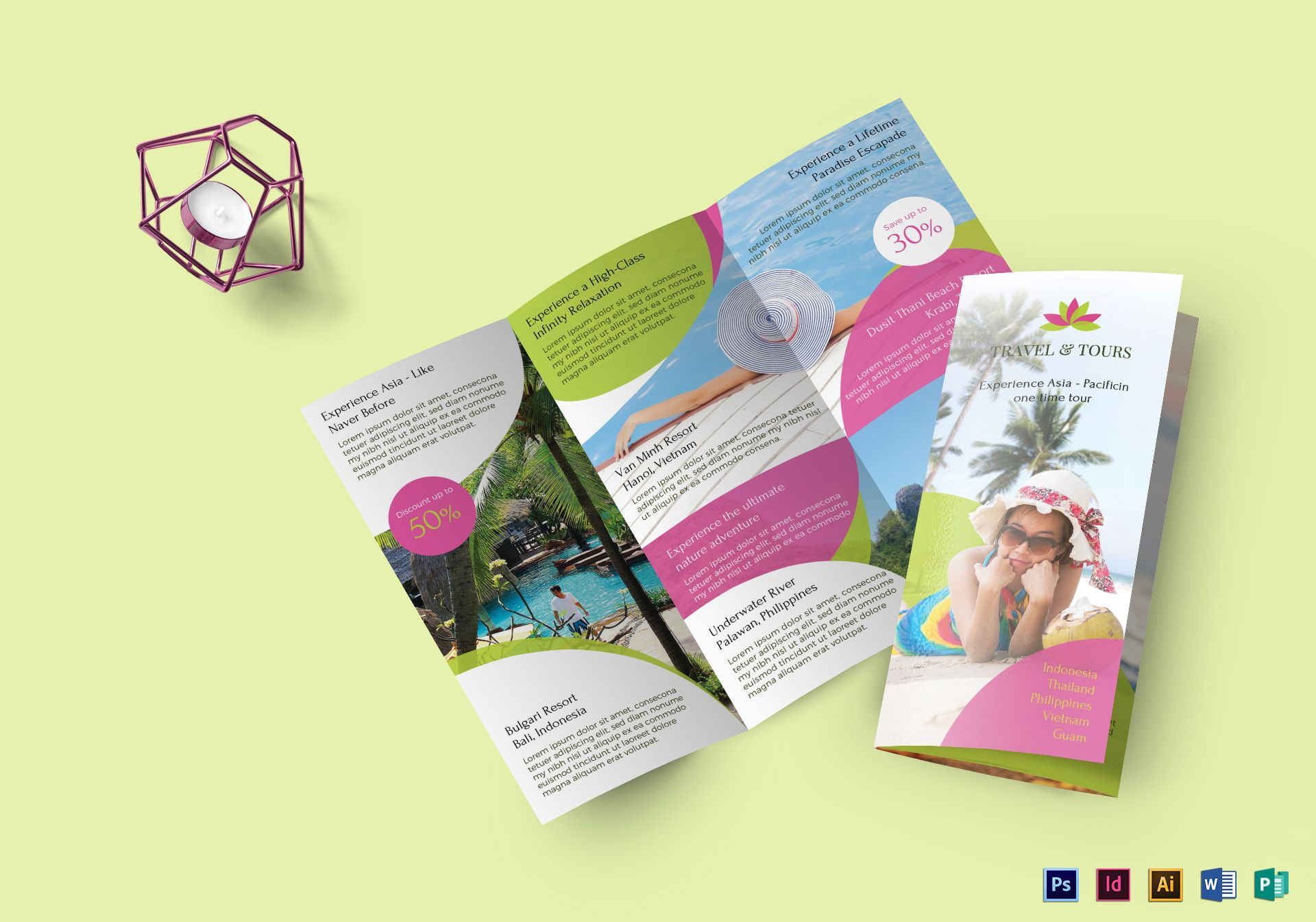 Travel And Tour Brochure Template In Word Travel Brochure Template