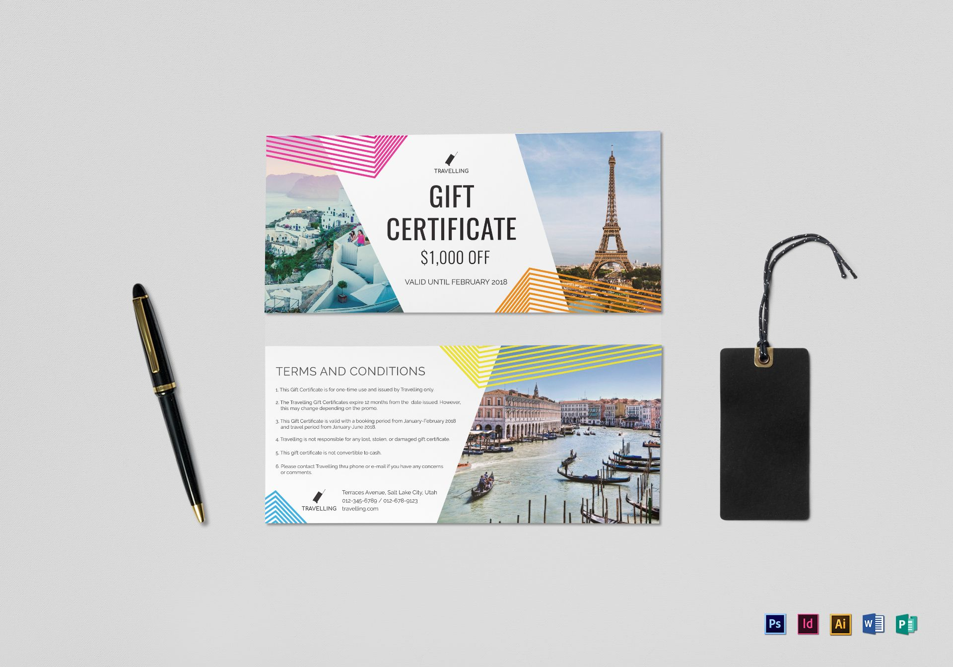 Travel Gift Certificate Template Intended For Indesign Gift Certificate Template