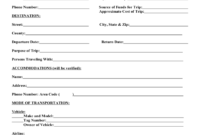 Travel Request Form - 2 Free Templates In Pdf, Word, Excel intended for Travel Request Form Template Word