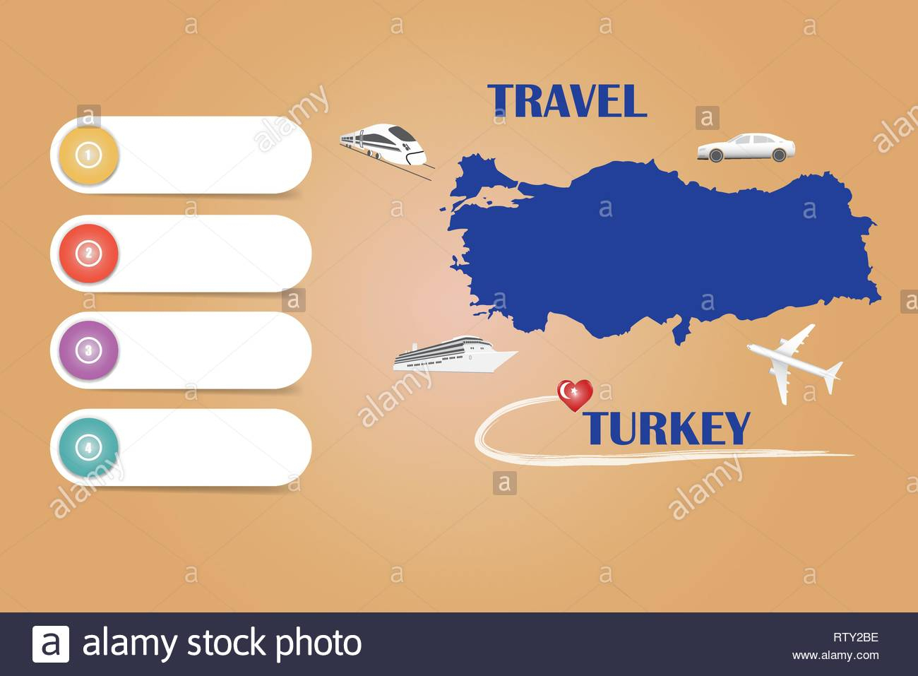 Travel Turkey Template Vector For Travel Agencies Etc Regarding Blank Turkey Template