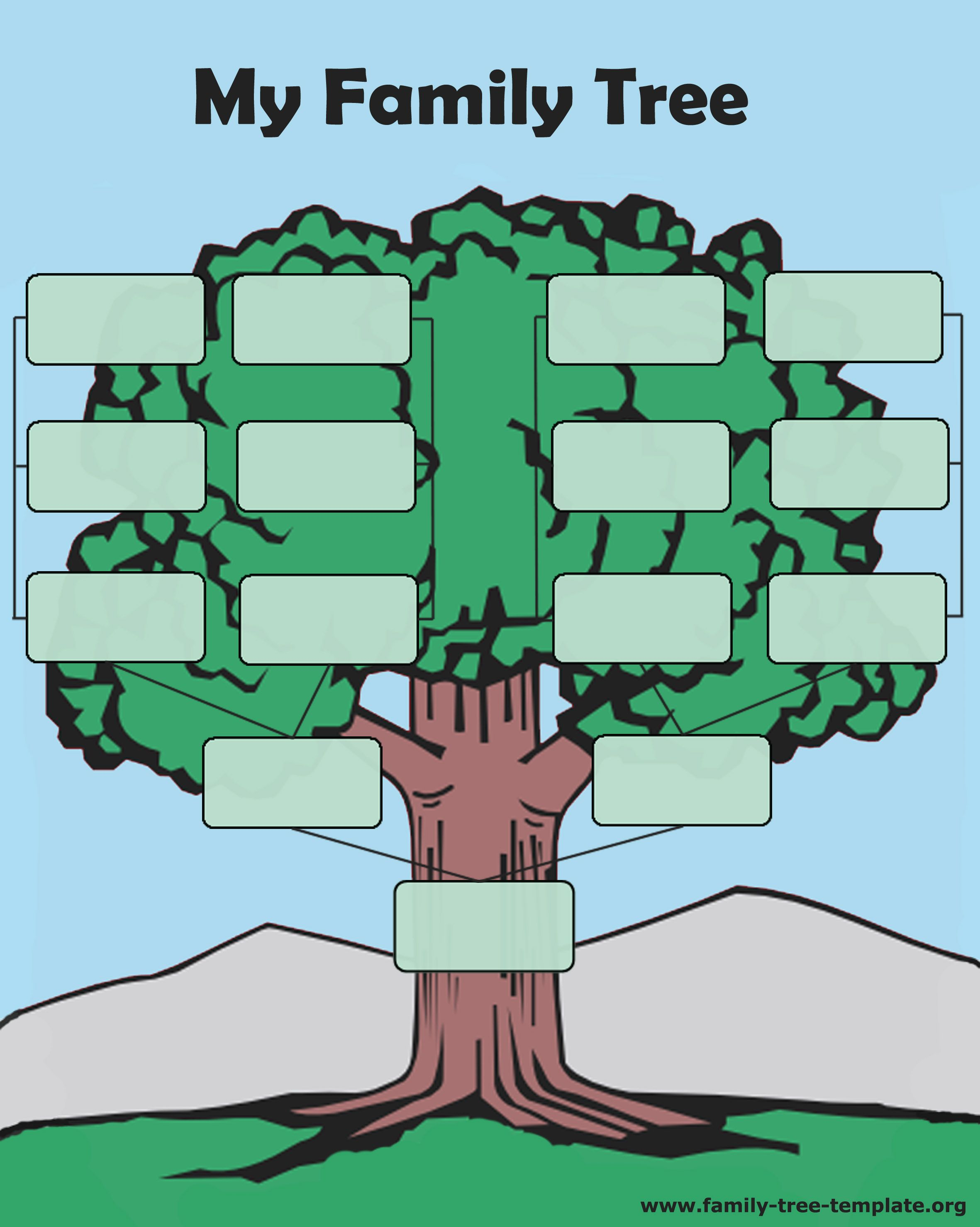 Tree Forms To Print And Fill Out Another Printable Oak Tree Inside Fill In The Blank Family Tree Template
