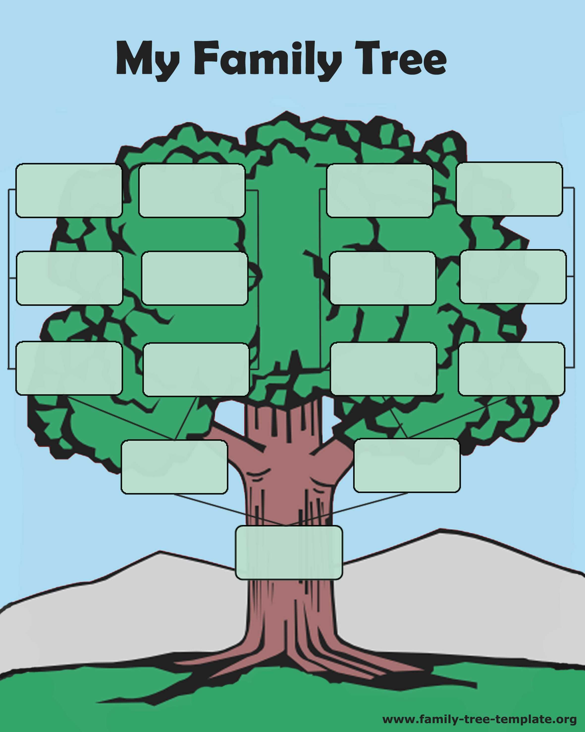 Tree Forms To Print And Fill Out Another Printable Oak Tree Inside Fill In The Blank Family Tree Template