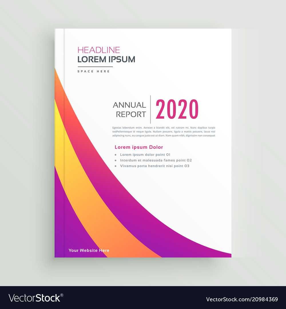 Trendy Colorful Brochure Annual Report Template Inside Mi Report Template