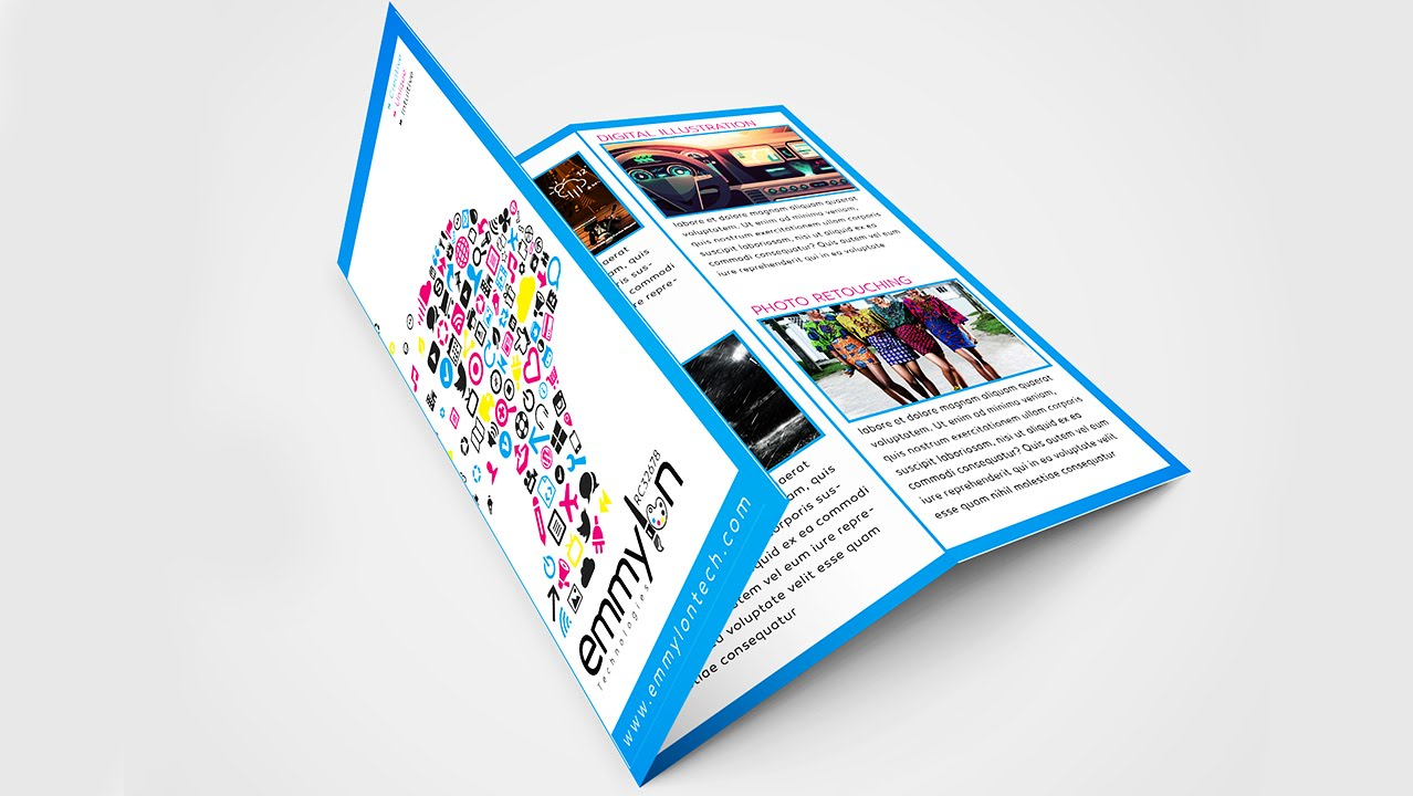 Tri Fold Brochure Design Layout | Adobe Illustrator (#speedart) With Regard To Brochure Templates Adobe Illustrator