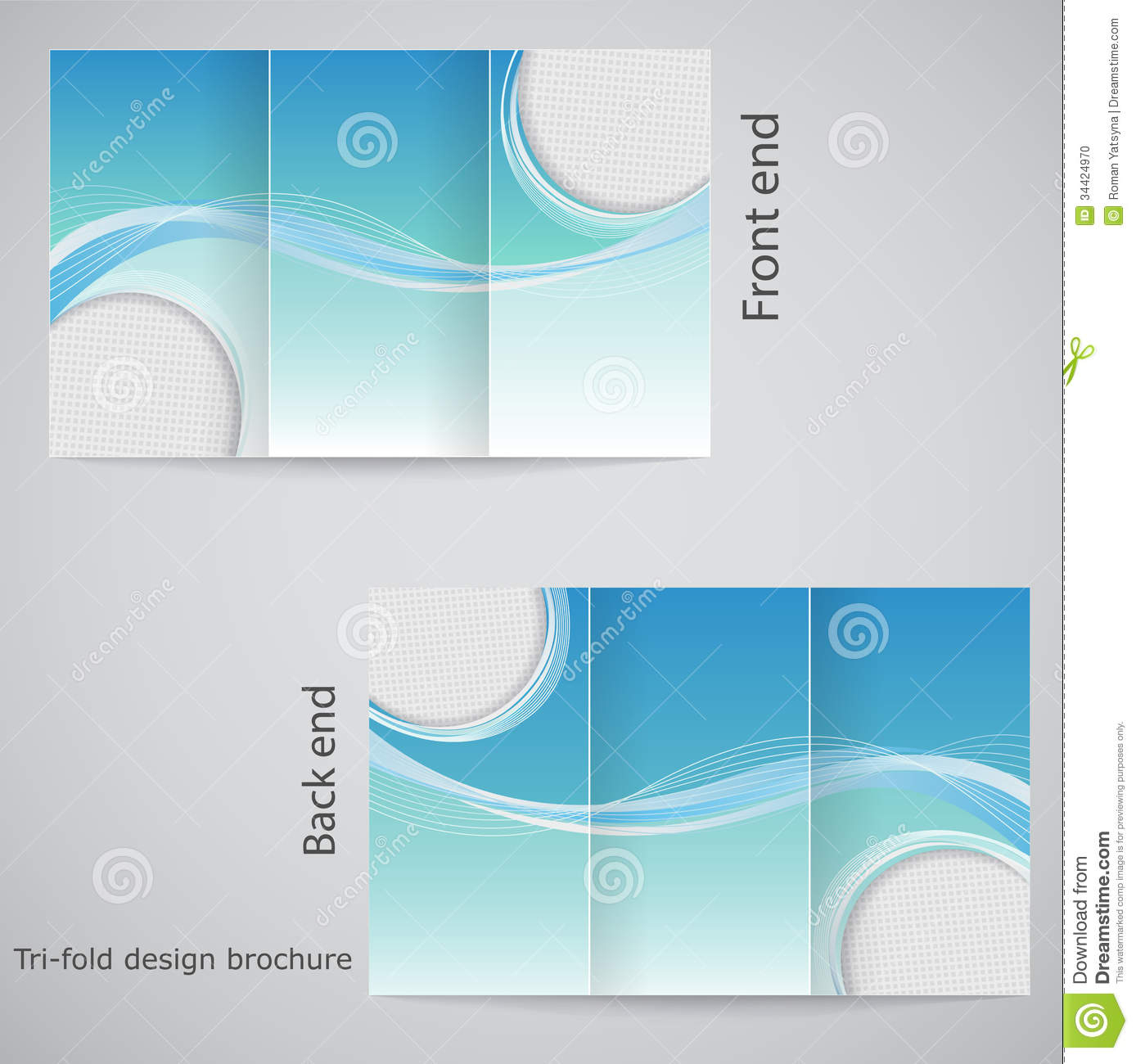 Tri Fold Brochure Design. Stock Vector. Illustration Of Throughout Free Three Fold Brochure Template