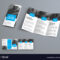 Tri Fold Brochure Template With Blue Rectangular Regarding Free Three Fold Brochure Template