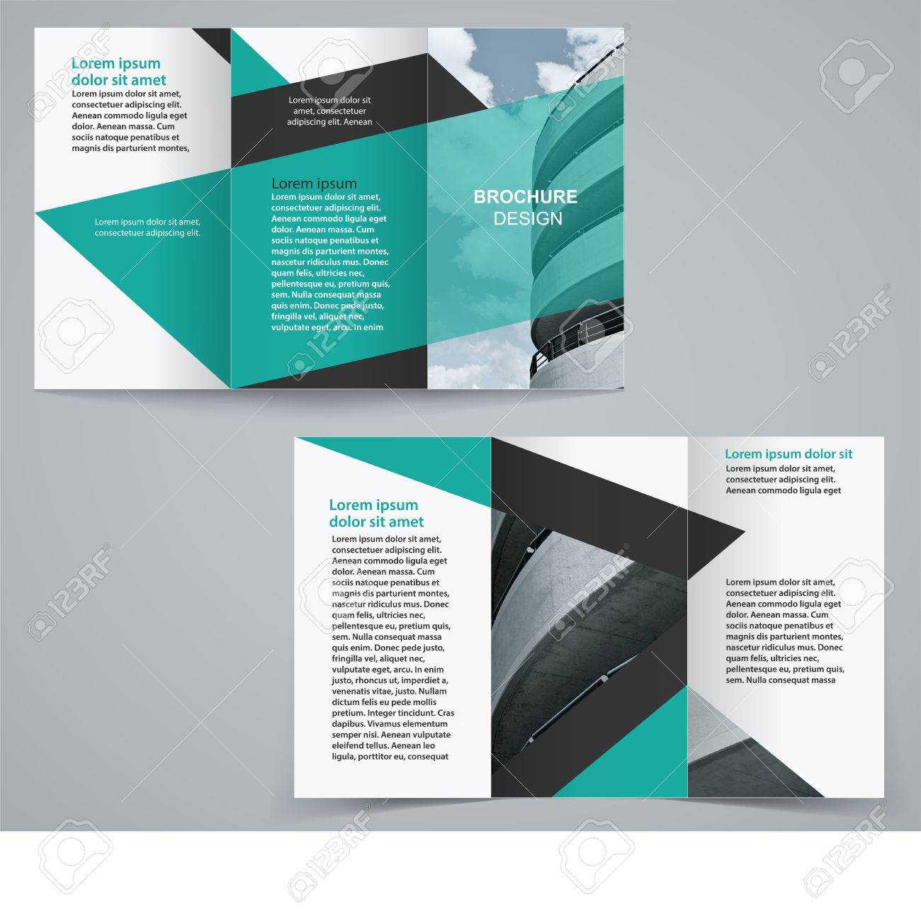 Tri Fold Business Brochure Template, Two Sided Template Design.. Intended For Double Sided Tri Fold Brochure Template
