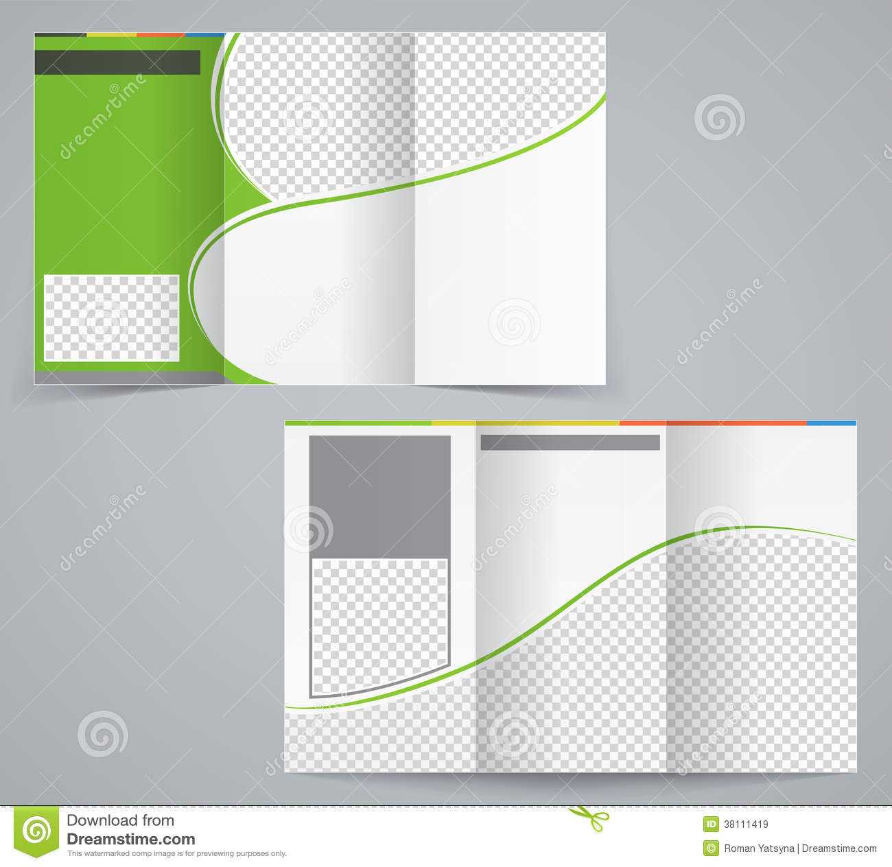 Tri Fold Business Brochure Template, Vector Green Stock With Regard To Brochure Template Illustrator Free Download