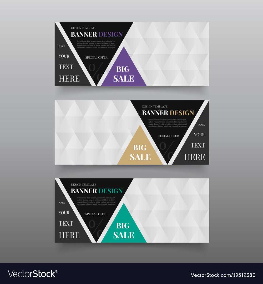 Triangle Banner Design Templates Web Banner With Website Banner Design Templates