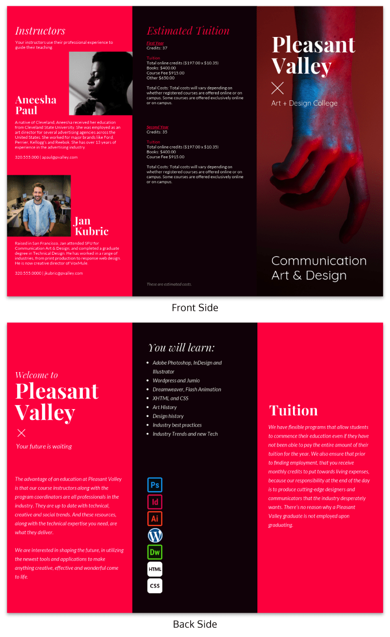 Trifold Brochure Ideas — Brochure Examples From Venngage With Regard To Good Brochure Templates