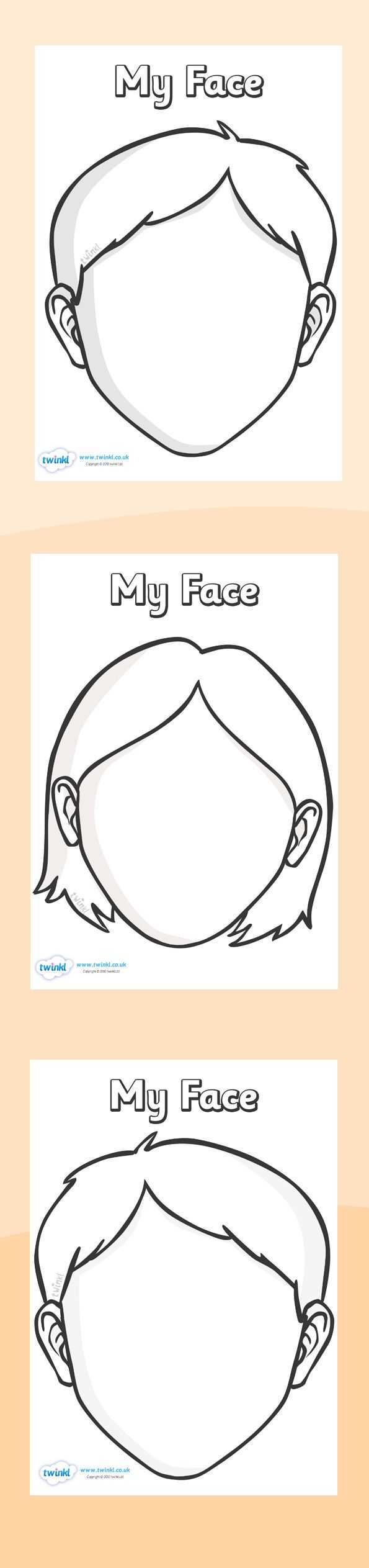 Twinkl Resources >> Blank Face Templates With Face Features Intended For Blank Face Template Preschool