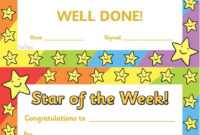 Twinkl Resources &gt;&gt; Star Of The Week &gt;&gt; Thousands Of pertaining to Star Of The Week Certificate Template
