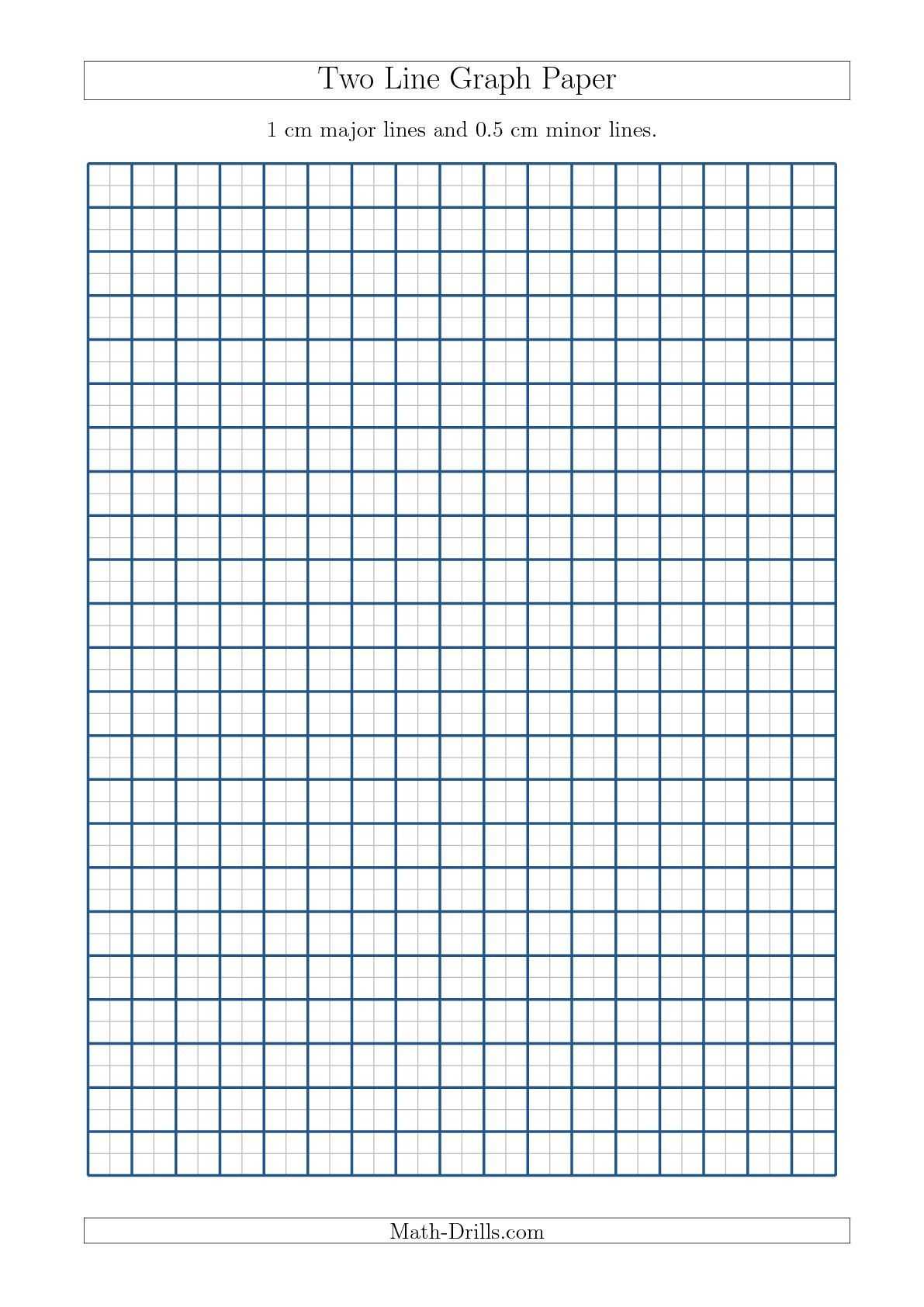 Two Line Graph Paper With 1 Cm Major Lines And 0.5 Cm Minor Intended For 1 Cm Graph Paper Template Word