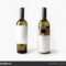Two Wine Bottles Blank Labels Template Placing Your Design With Blank Wine Label Template