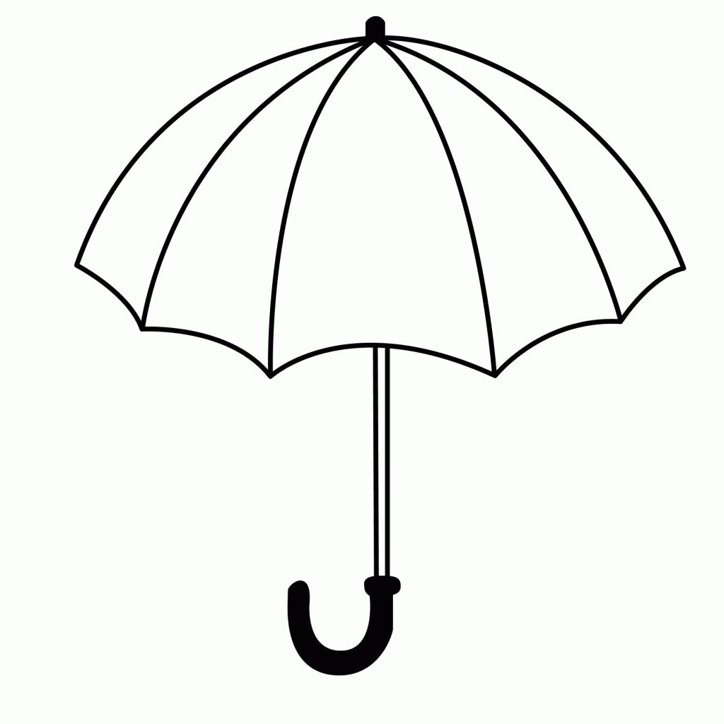 Umbrella Coloring Pages | Nature Coloring Pages | Umbrella With Blank Umbrella Template