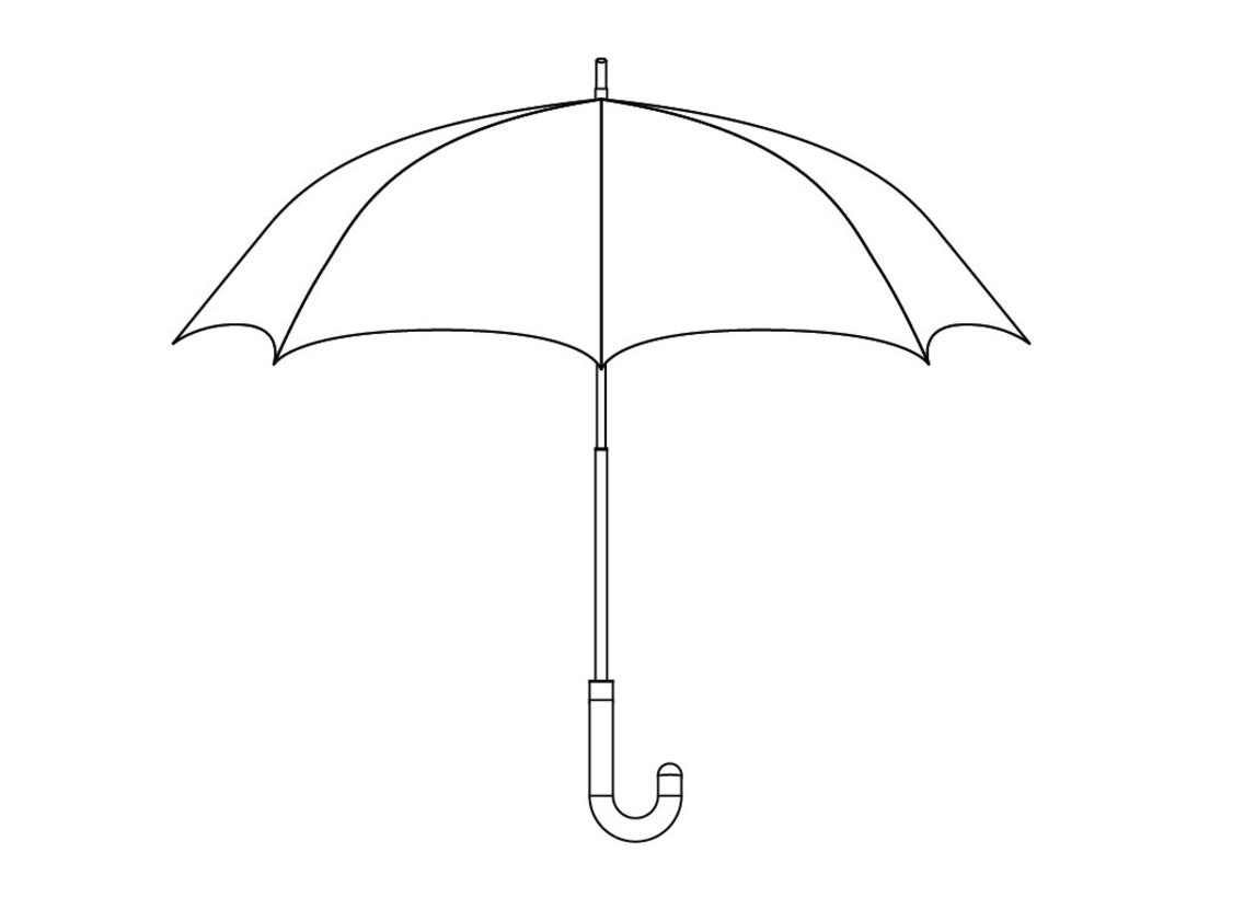 Umbrella Template | Freevectors Regarding Blank Umbrella Template