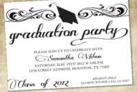 Unique Ideas For College Graduation Party Invitations intended for Graduation Party Invitation Templates Free Word
