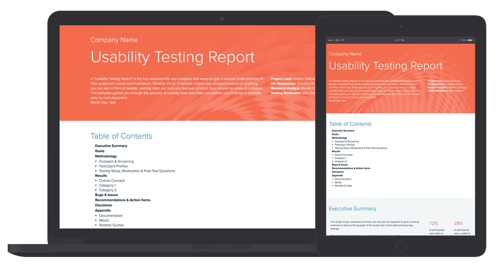 Usability Testing Report Template And Examples | Xtensio With Usability Test Report Template