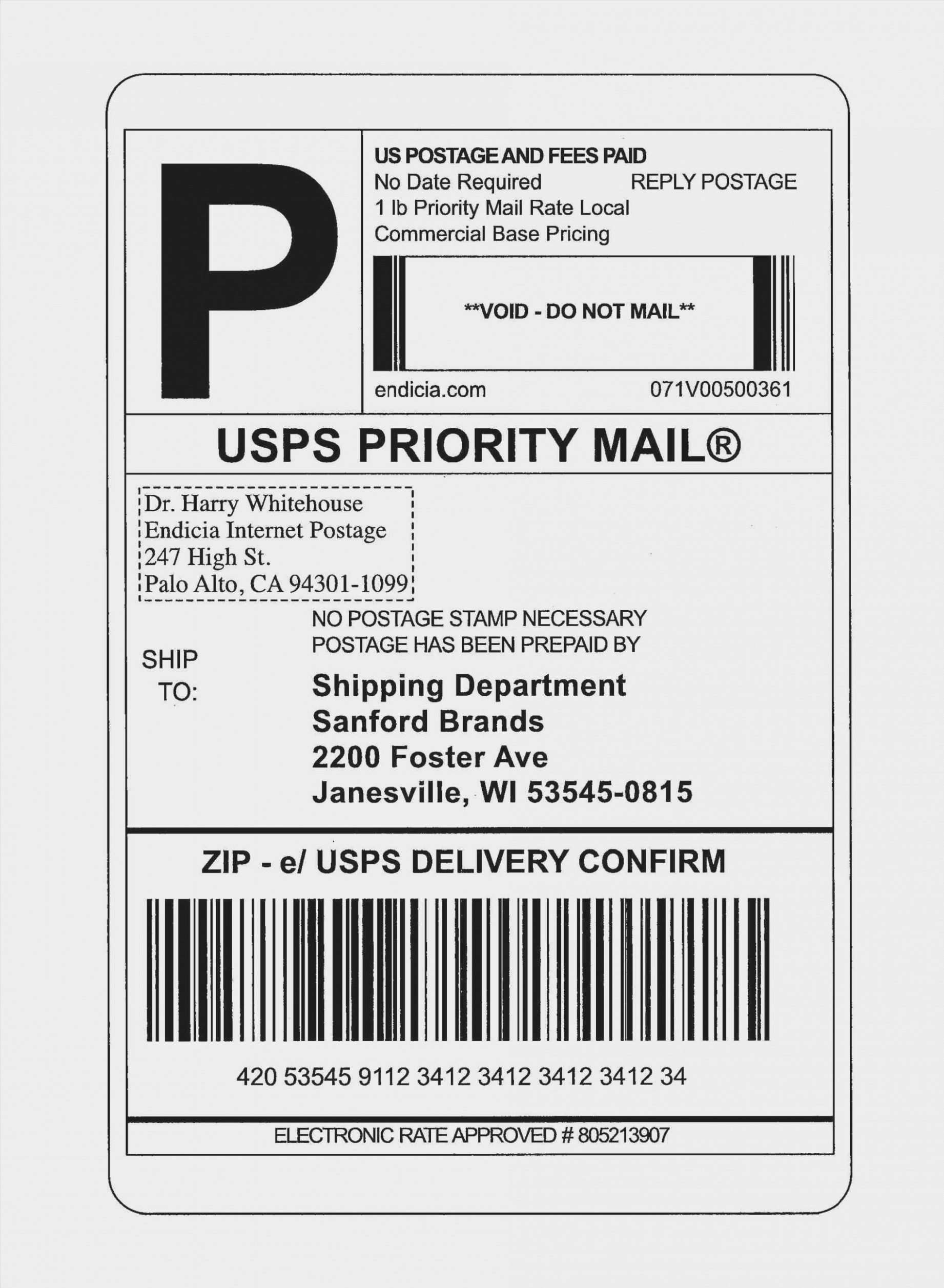 Usps Shipping Label Template Software New Fedex Label With Fedex Label Template Word
