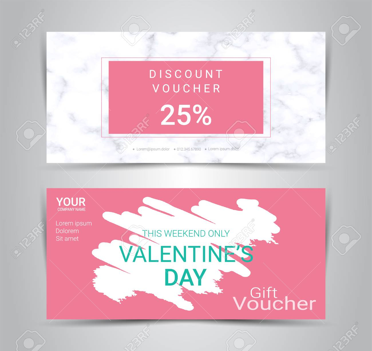 Valentine's Day Gift Certificate And Voucher Promotion Template Intended For Promotion Certificate Template