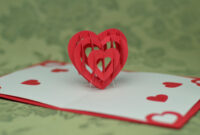 Valentine's Day Pop Up Card: 3D Heart Tutorial - Creative within Heart Pop Up Card Template Free