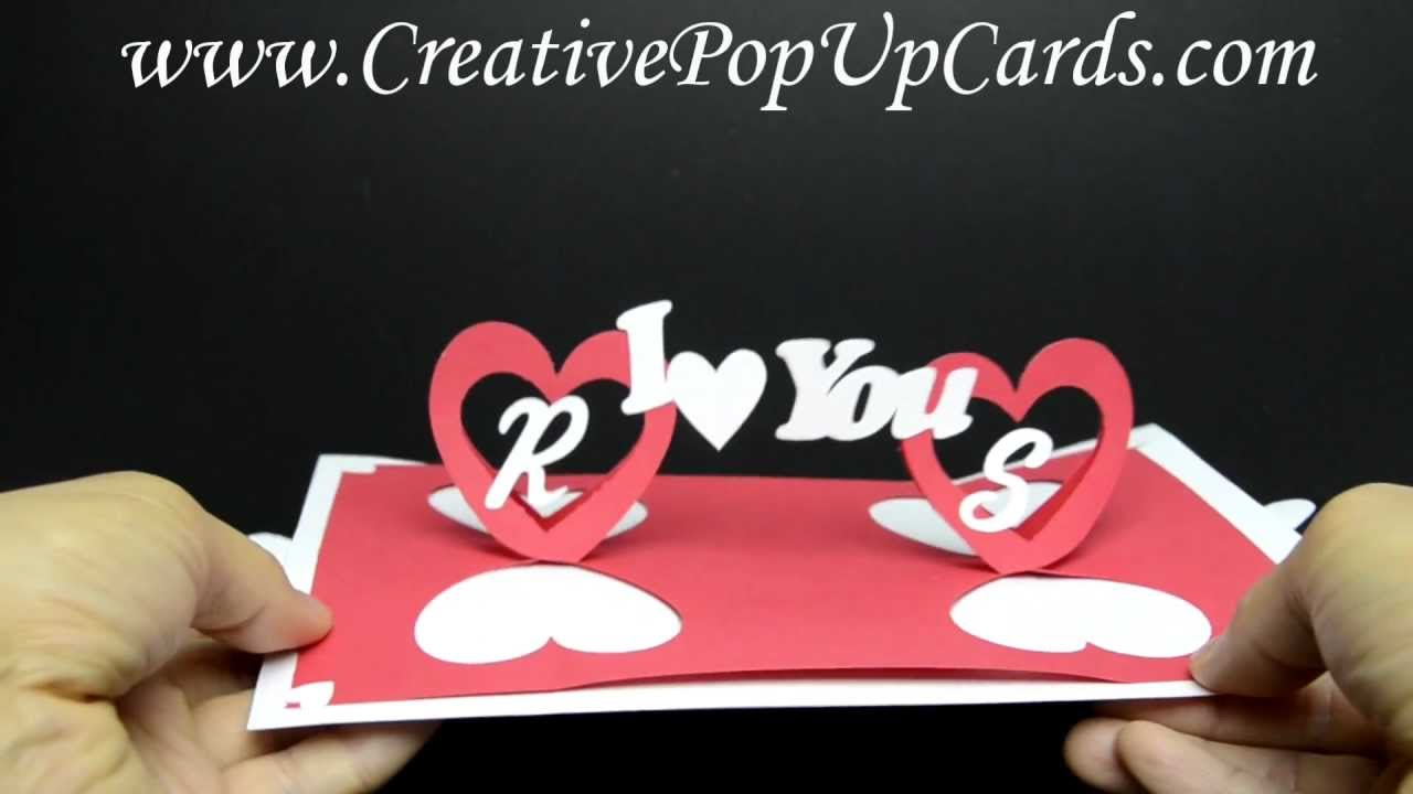 Valentines Day Pop Up Card: Twisting Hearts Intended For Twisting Hearts Pop Up Card Template