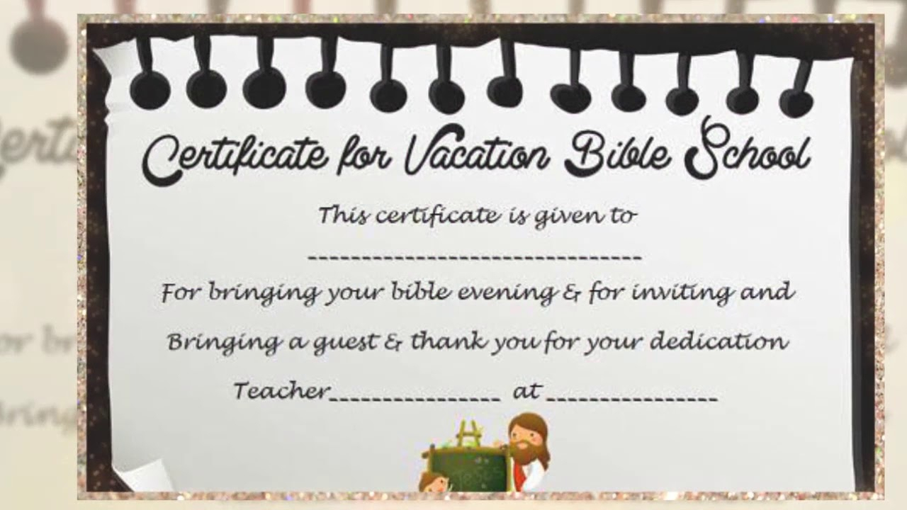 Vbs Certificate Template With Regard To Free Vbs Certificate In Vbs Certificate Template