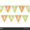 Vector Baby Shower Banner Template. Scandinavian Design For Baby Shower Banner Template