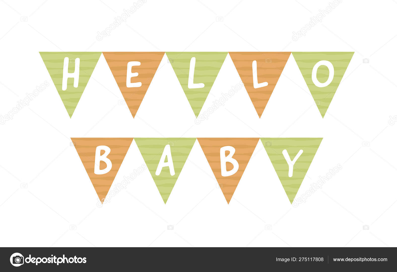 Vector Baby Shower Banner Template. Scandinavian Design For Baby Shower Banner Template