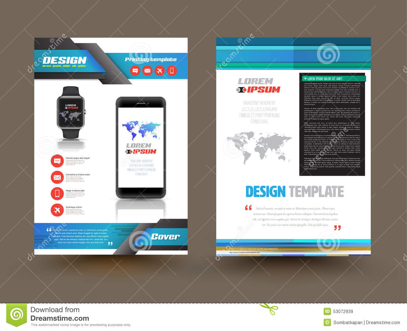 Vector Brochure Template Design For Technology Product Intended For Product Brochure Template Free