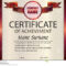 Vector Certificate Of Achievement Template. Award Winner In Certificate Of Attainment Template