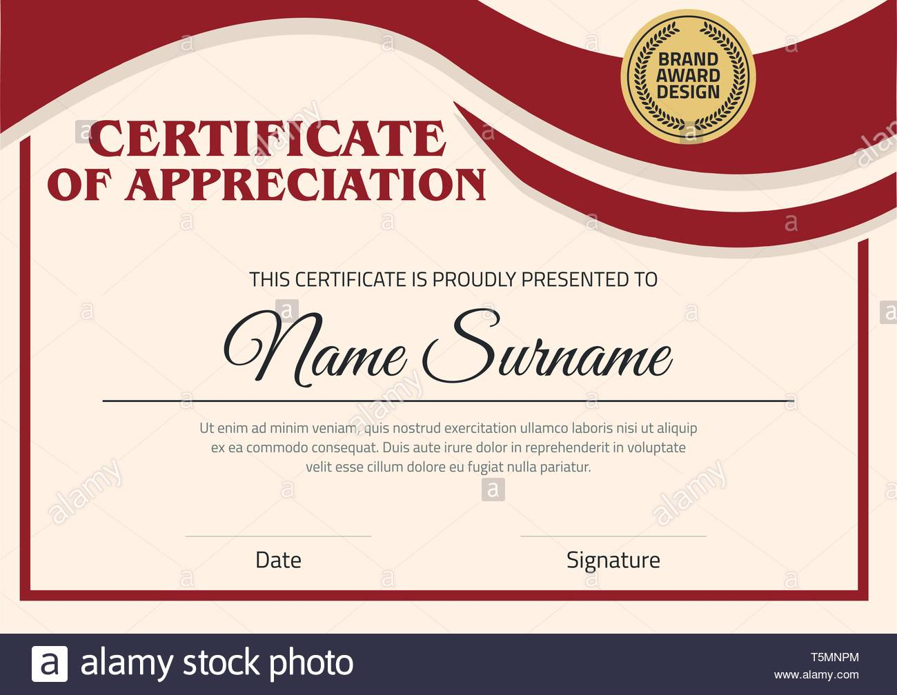 Vector Certificate Template. Illustration Certificate In A4 Pertaining To Certificate Template Size
