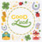 Vector Decorating Design Made Of Lucky Charms, And The Words.. Pertaining To Good Luck Card Templates
