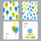 Vector Set Of Small Card Templates With Place For Text. For Greeting.. Within Small Greeting Card Template