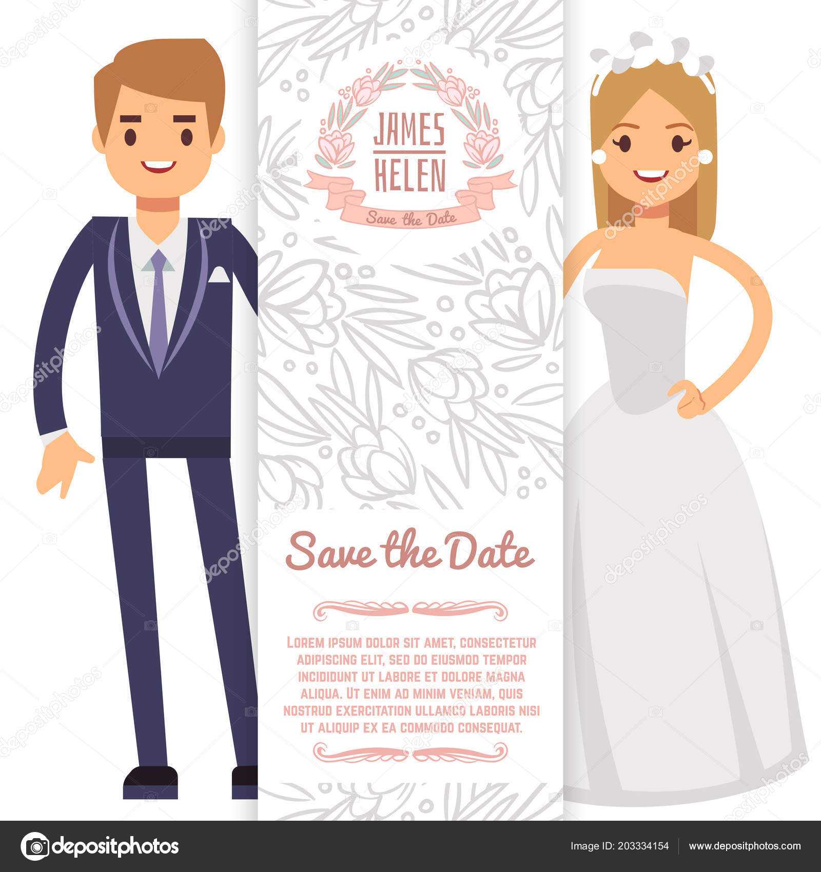 Vector Wedding Banner Template. Decorative Flyer With Bride In Bride To Be Banner Template