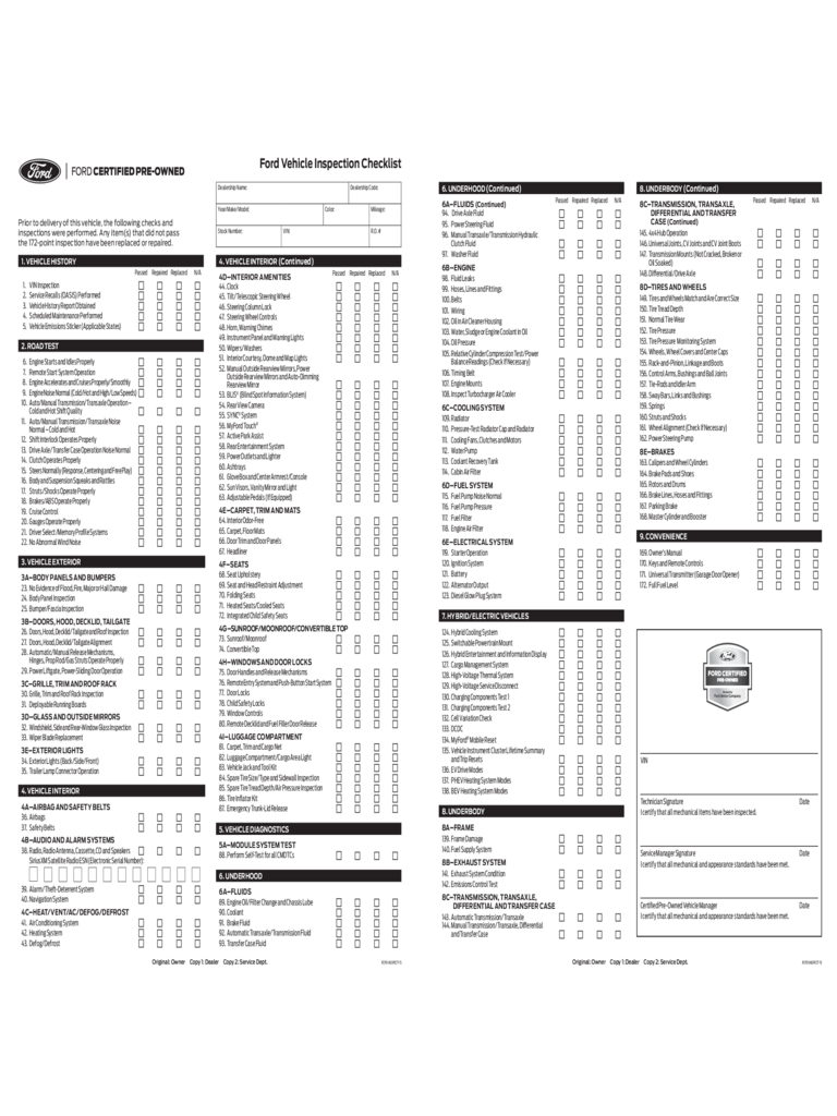 Vehicle Inspection Checklist Template – 2 Free Templates In Inside Vehicle Checklist Template Word