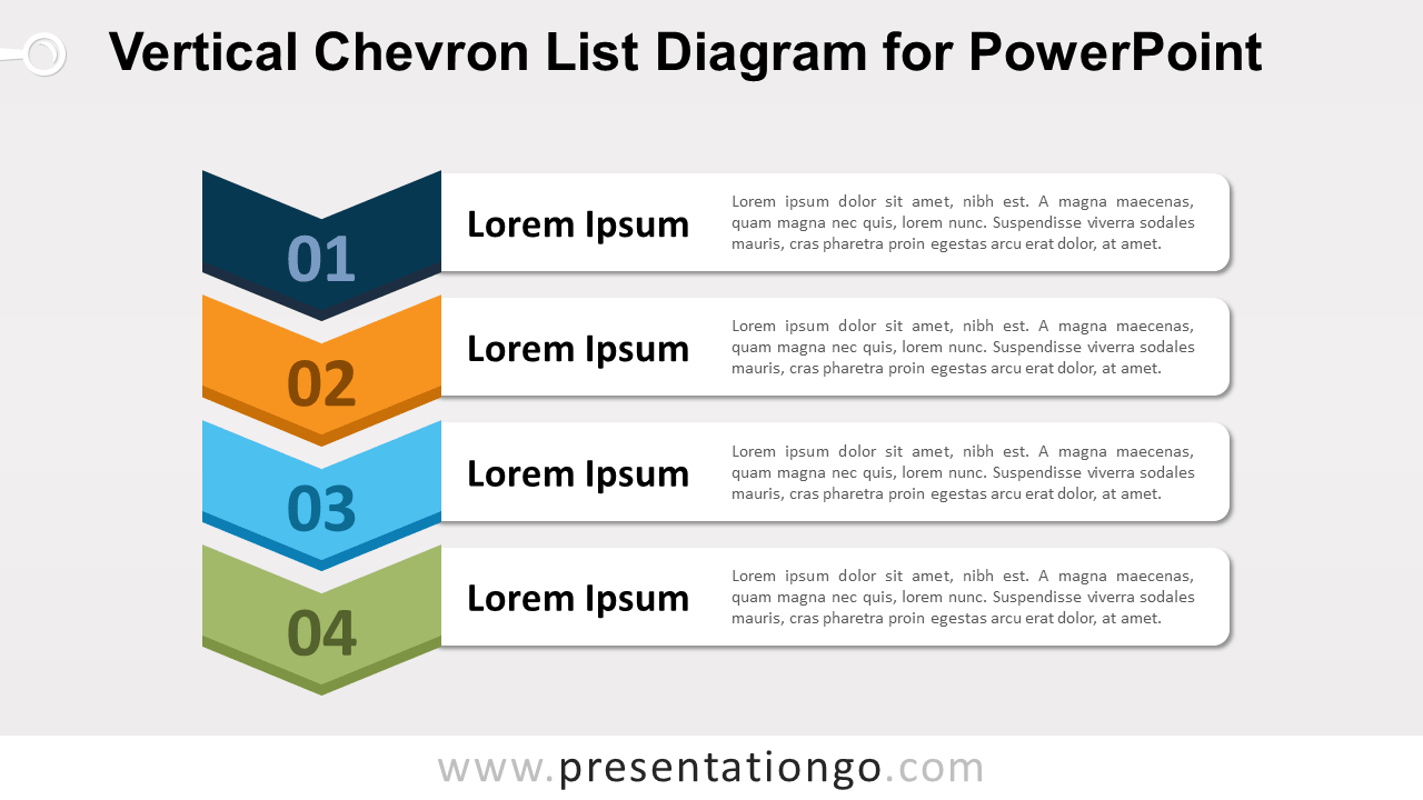 Vertical Chevron List For Powerpoint – Presentationgo Intended For Powerpoint Chevron Template